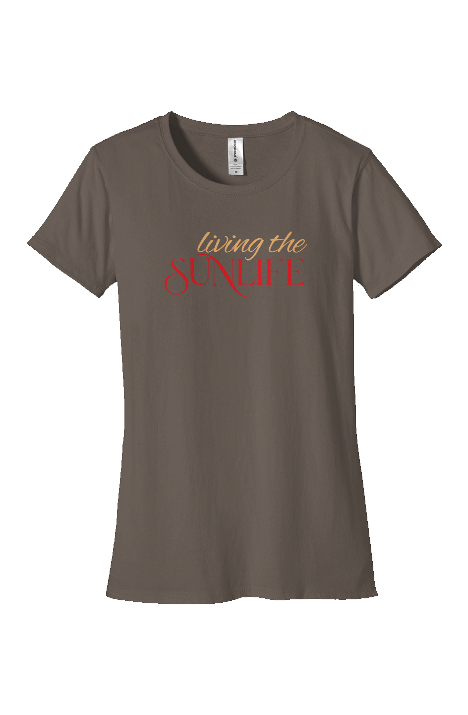 Living the Sunlife Organic Womens Classic T Shirt - Dark