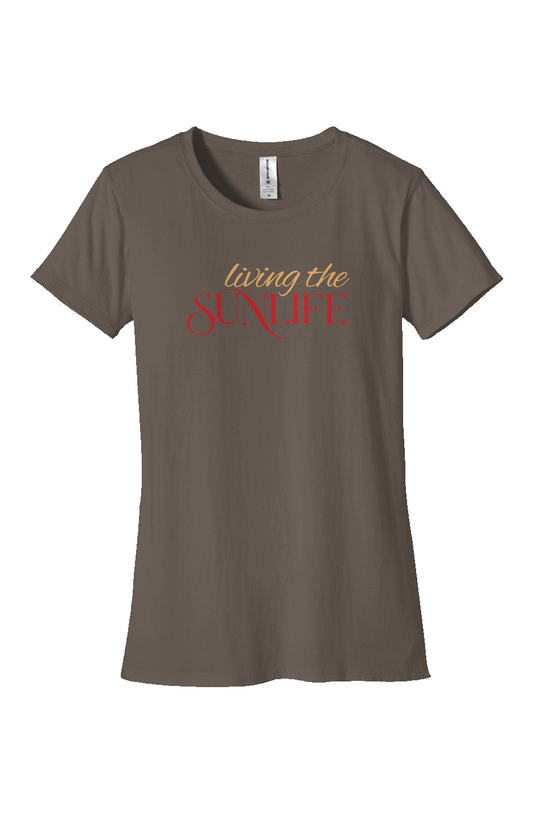 Living the Sunlife Organic Womens Classic T Shirt - Dark