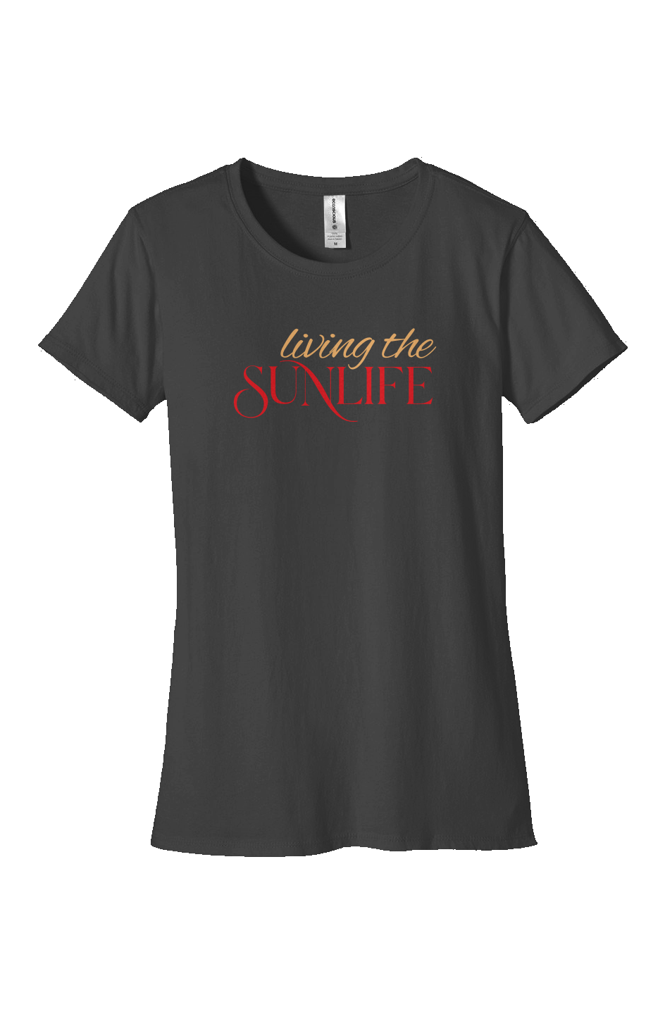 Living the Sunlife Organic Womens Classic T Shirt - Dark