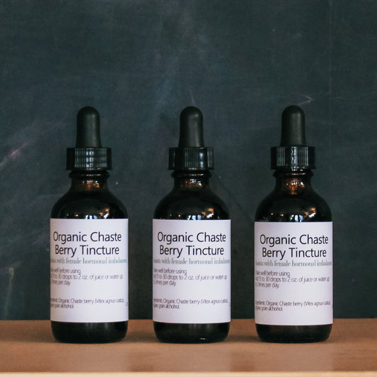 Organic Chaste Berry (Vitex) Tincture - 2 oz Dropper Bottle